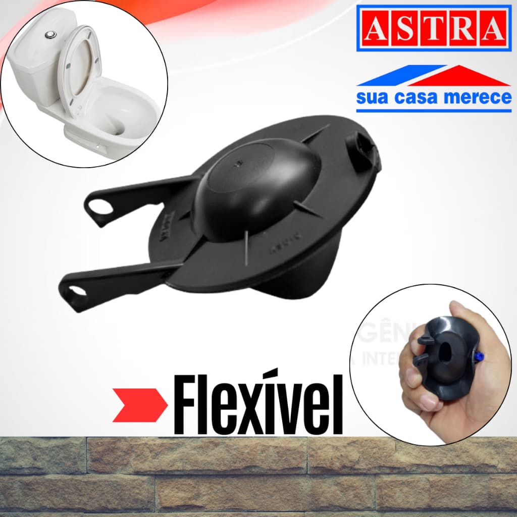 Obturador flexível de Saída de Água  Sapinho universal de Borracha  p/ Caixa de descarga 2" - Astra