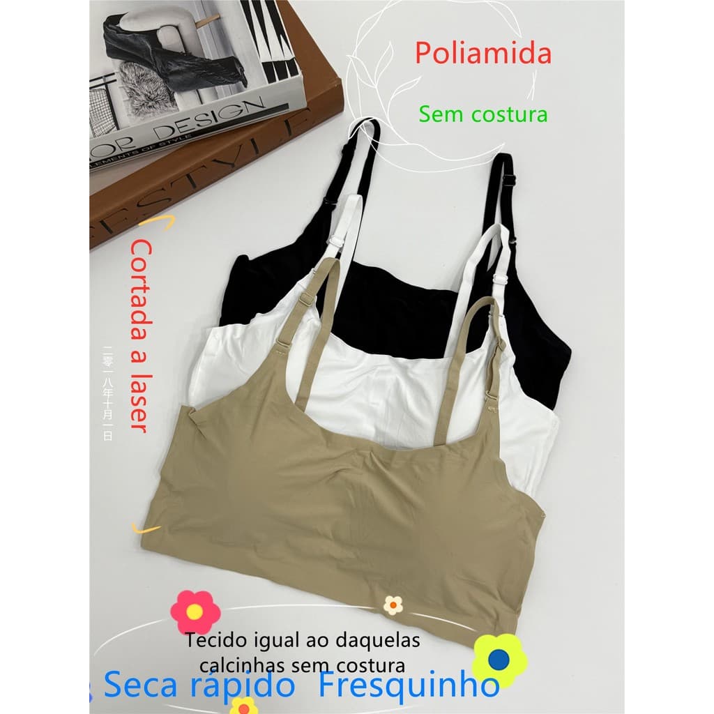 Sutiã dia a dia Sem Custura Com Regulagem Bojo Confortável top amamentação top gestante pós-parto