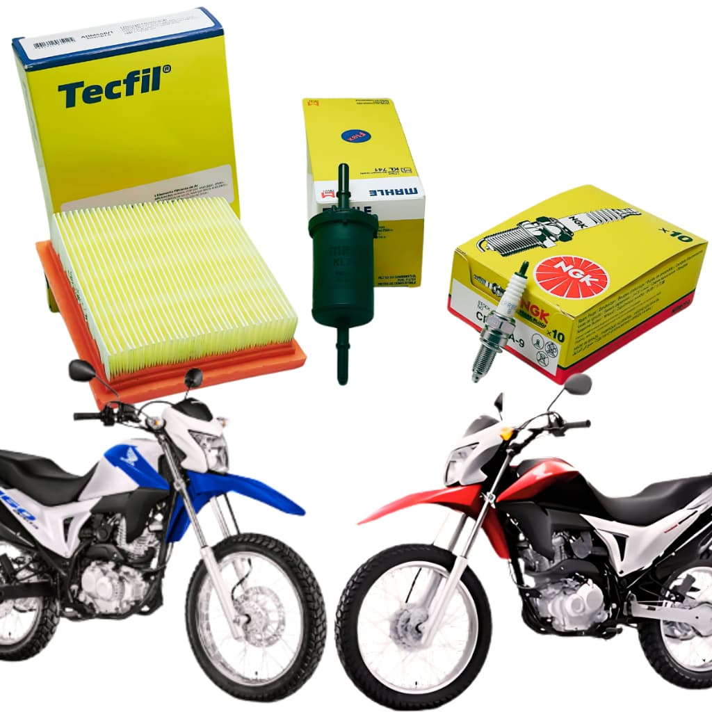 Kit Vela + Filtro De Ar + Comb Nxr Bros 150 160 Xre 190 Injeção 2009 2010 2011 2012 2013 2014 2015 2016 2017 2018 2019..