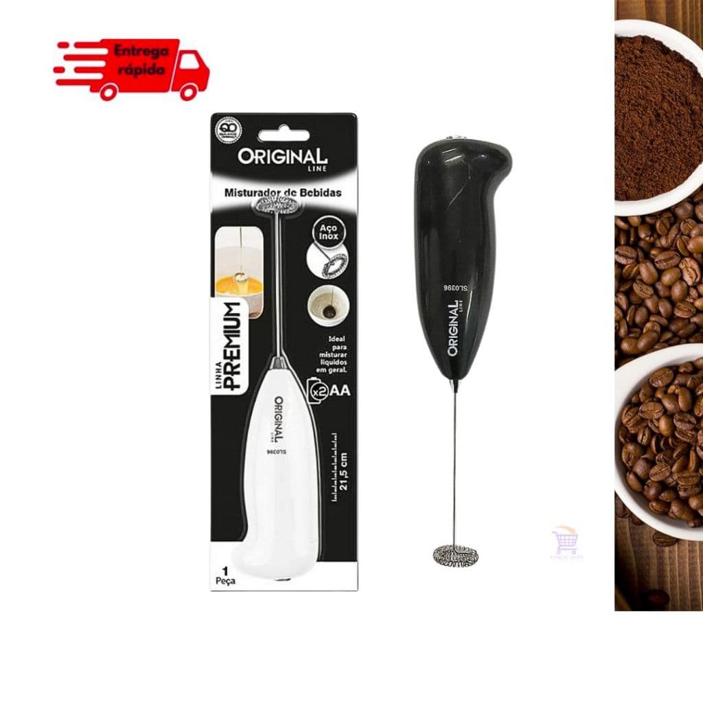 Mini Mixer Elétrico Portátil Batedor de Ovos e Café Espumador de Leite – Cores Sortidas a Pilha
