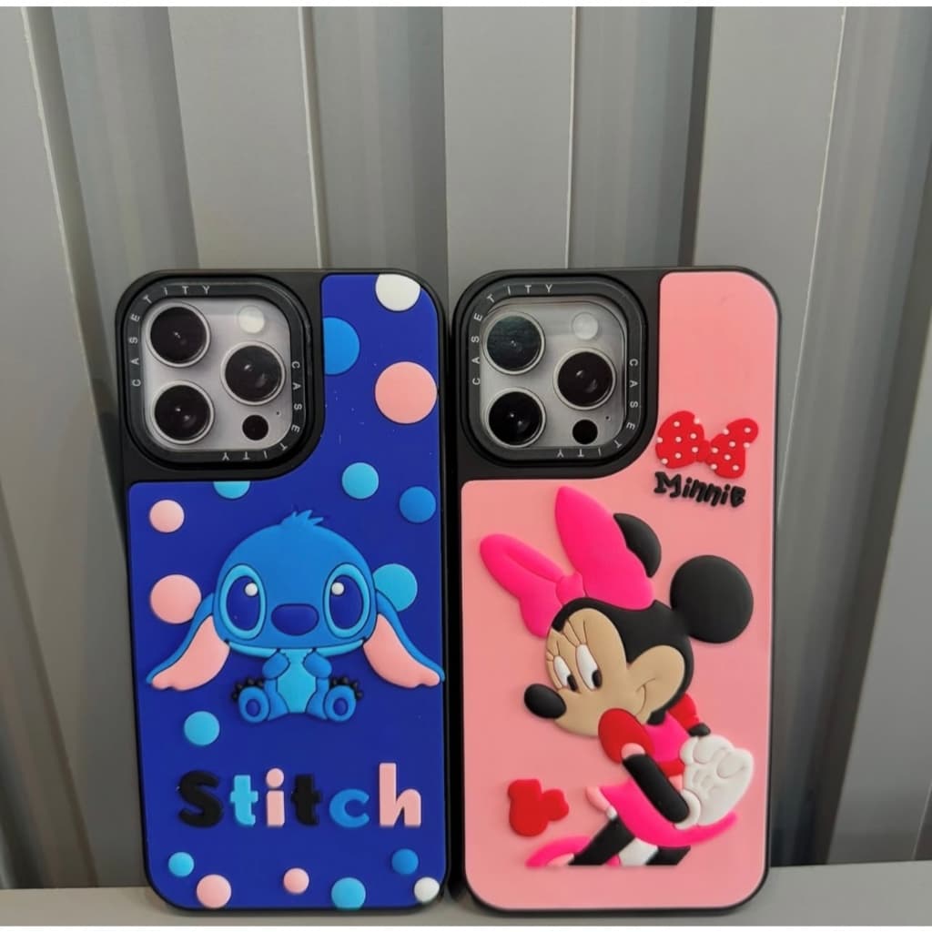 Capa Capinha Minnie Mouse Rosa Case para iPhone 11 12 13 14 15 16 Desenho Fofa Feminina Proteção Celular