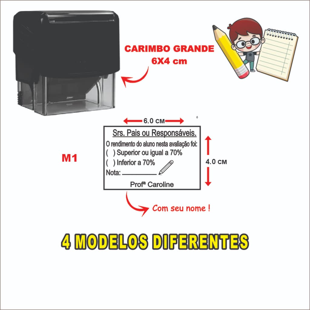 CARIMBO TAREFA DE CASA / CARIMBO PROFESSORA / CARIMBO ESCOLAR / CARIMBO PROFESSORA