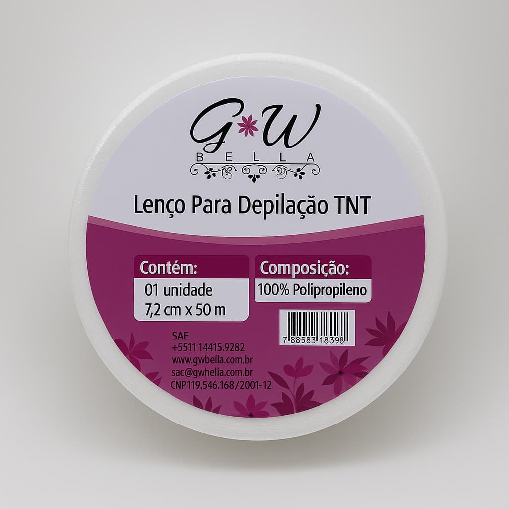Rolo Lenco Para Depilacao Em Tnt 7,2cm  X 50 Metros