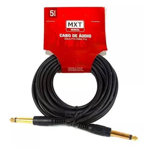 KIT 10 CABOS P10 MONO X P10 MONO 5M - MXT CABOS P10 ATACADO