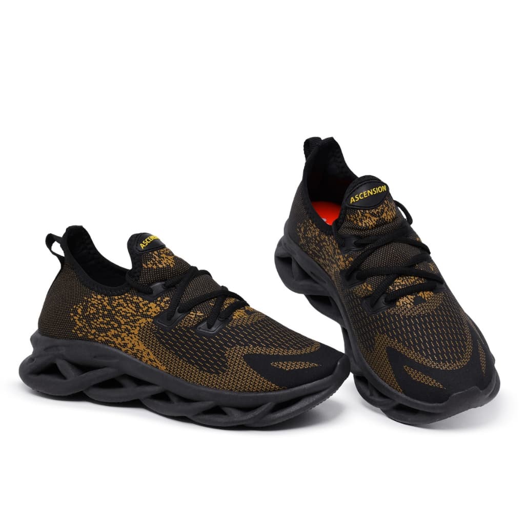TENIS MASCULINO NUVEM PRETO COM DOURADO GRDE 37 AO 44