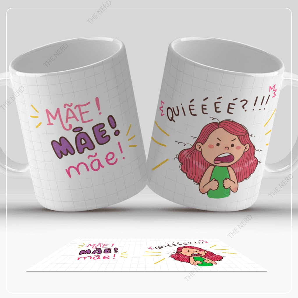 Caneca Porcelana Mãe, Presente Xícara Dia das Mães Personalizada
