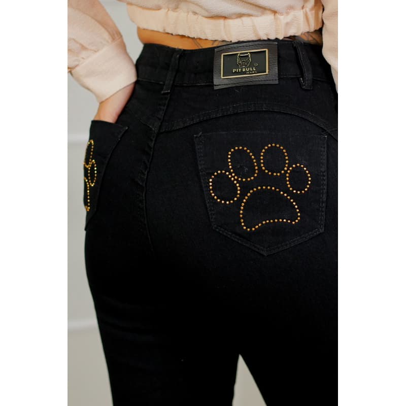 Calça Jeans Feminina da Pit Bull Preta Skinny Levanta Bumbum