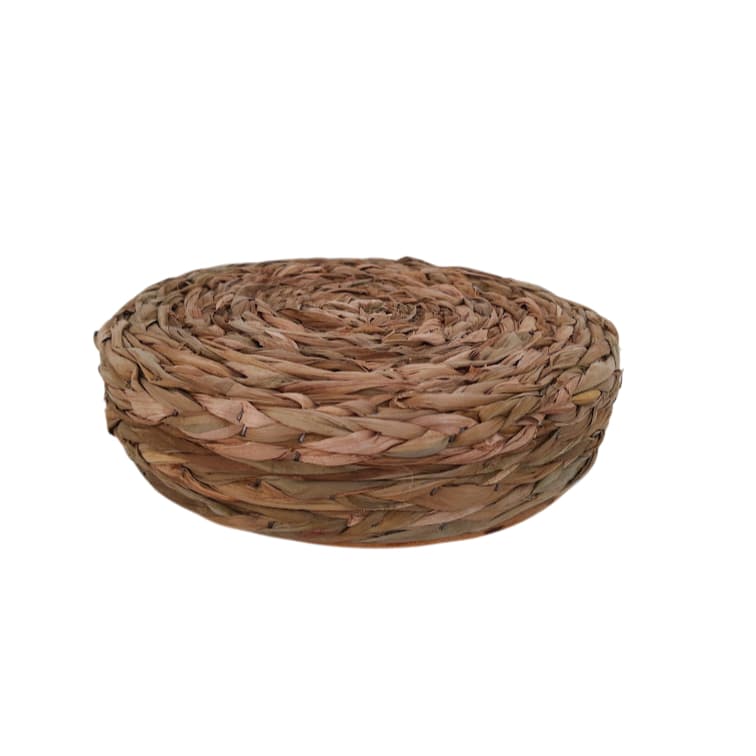 Porta bolo boleira 25 cm suporte bolacha rustica madeira palha decoração festa campo