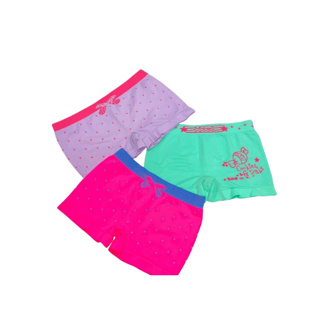 Kit com 5 calcinhas box infantil Conforto Importada Menina.