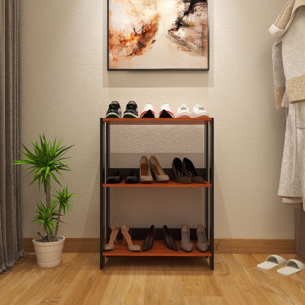 Sapateira Organizadora com 3 Prateleiras para Organizar Calçados Roupas 100% MDF Fulldecor - Mod.0705