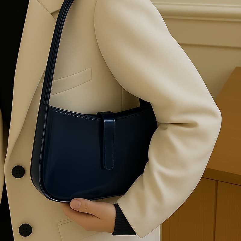 Bolsa Feminina Baguete Tote Luxo LançamentoE Ombro/Mão Média