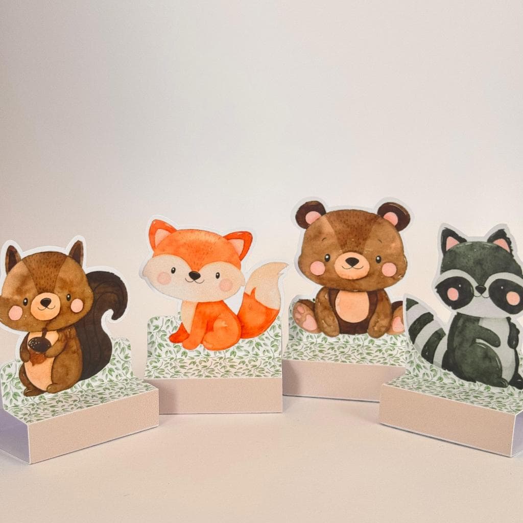 20 porta bis SEM NOME de PRONTA ENTREGA lembrancinha de aniversário porta doces tema bosque MENINO M