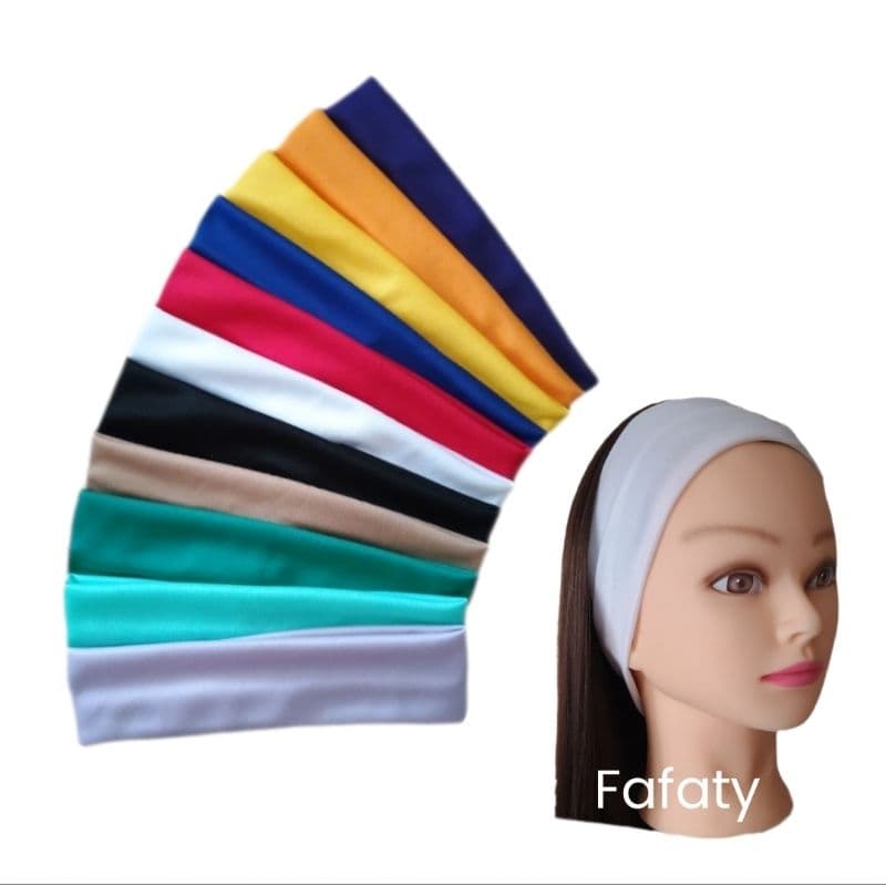 kIT 2 FaixaS de Cabelo Tiara Unissex Adulto Infantil Penteado Treino Academia Fafaty