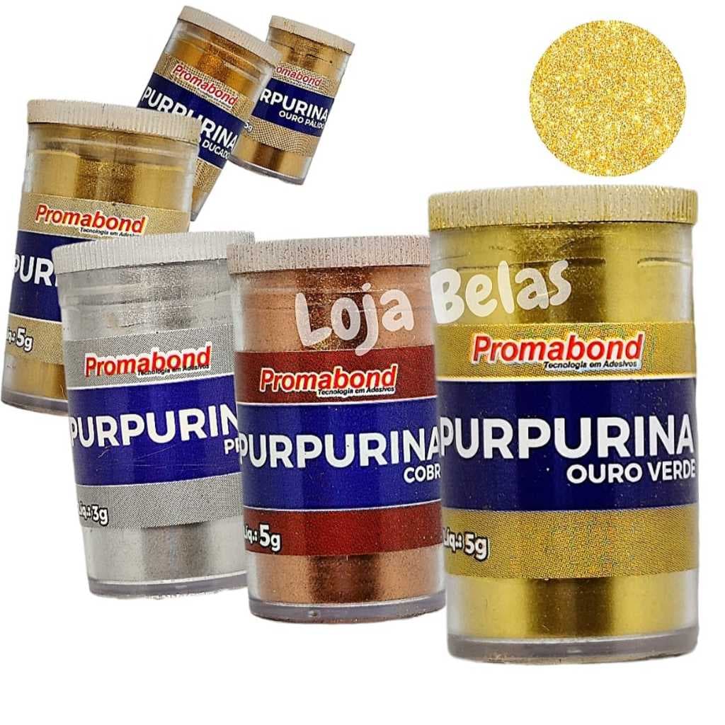 Purpurina Metálica Extra Fina 5g / 50g Und OU KIT