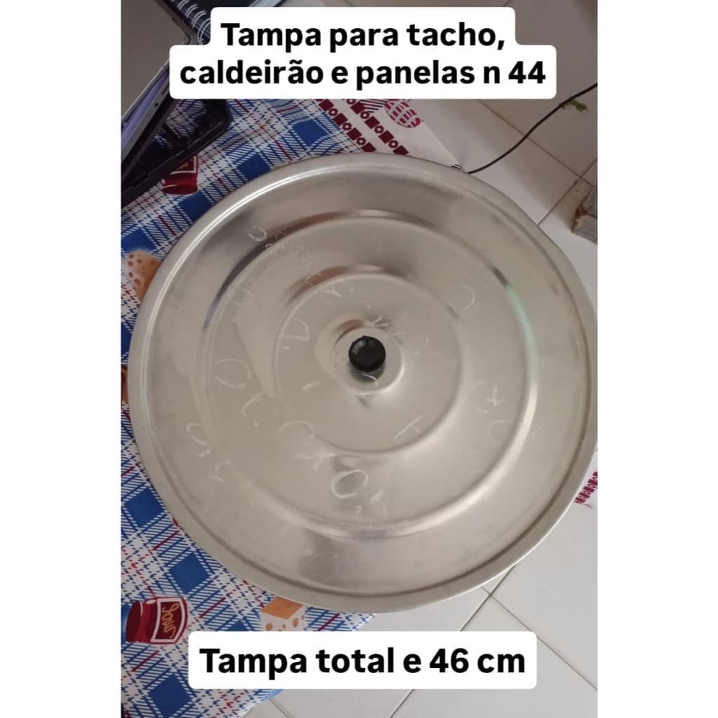 TAMPA C/ AVARIAS N.40 , 39, 36 30 , 28 DE ALUMÍNIO GRANDE PARA PANELAS, CALDEIRÕES E TACHOS ,PREÇO IMPERDÍVEL- PEQUENAS