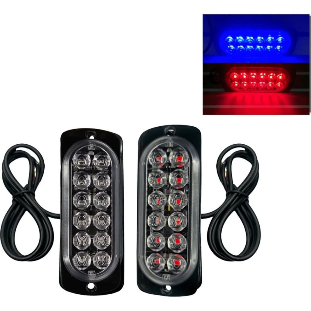 Tira Led Strobo Automotivo P/ Viatura Guincho 2pçs 12v E 24v Varias Cores