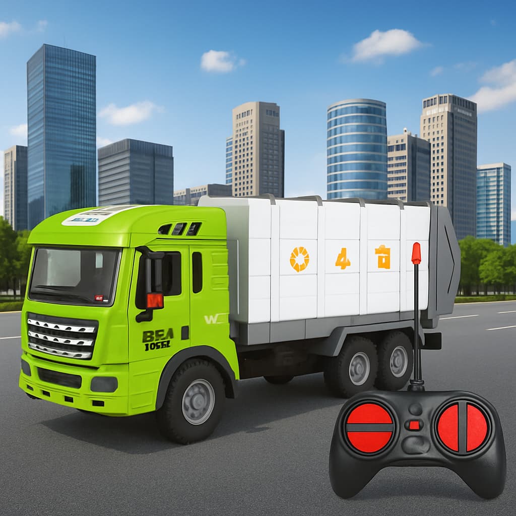 Carrinho de Controle Remoto Coletor de Lixo