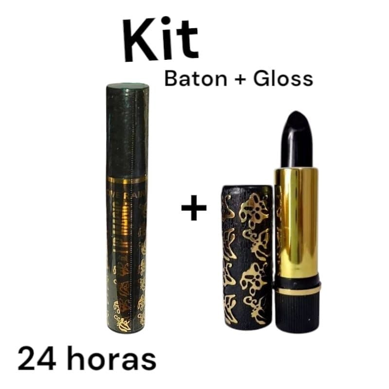 Kit Gloss Labial 24 horas e Batom mágico 24 horas