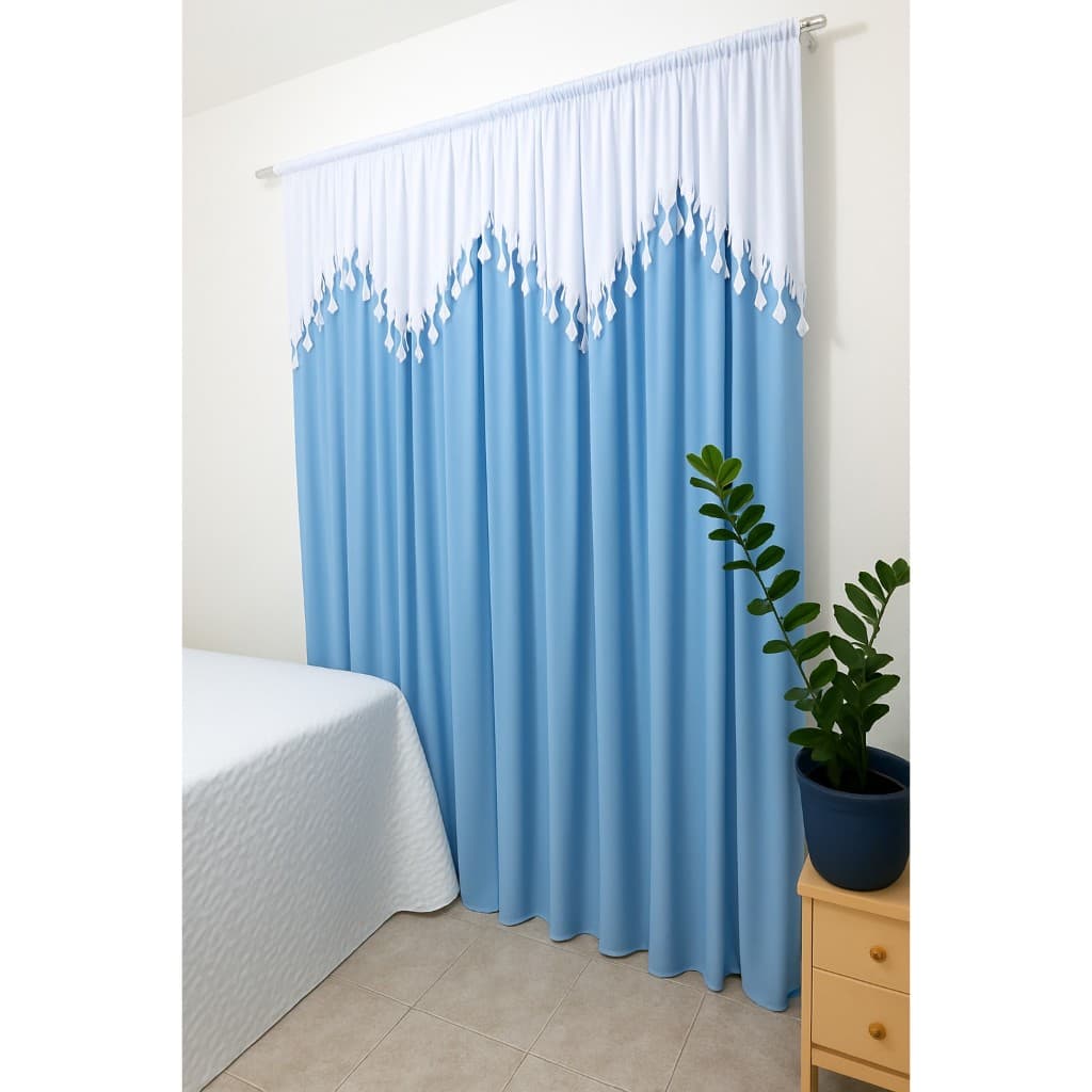 Cortina Katrielly Para Sala e Quarto 3,40x1,80 — Estilo e Inovação Para Sua Decoração!