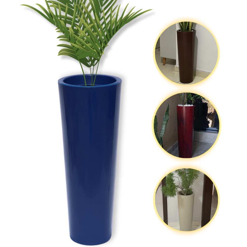 Vaso Polietileno Grande Para Plantas Liso Vietnamita Ibiza  68x26 Sala Jardim Casa Sala Moderno