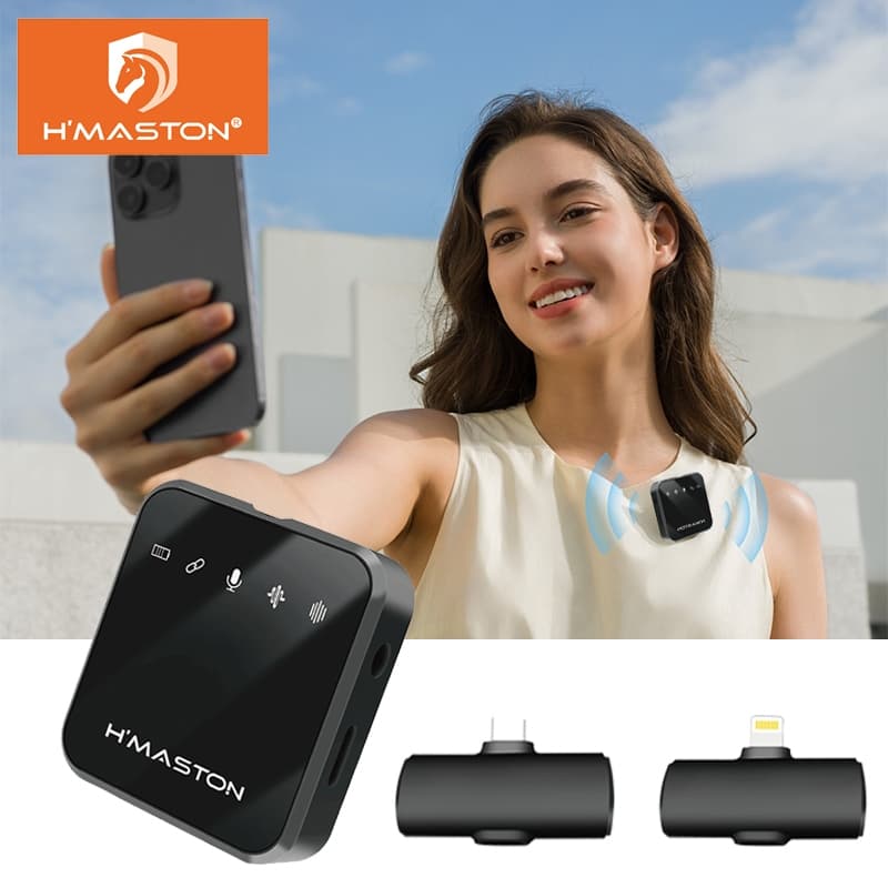 Electro Nest Microfone Sem Fio Redução do ruído Bateria grande Vídeo ao ar livre Microfone Sem Fio Lavalier MK15/16