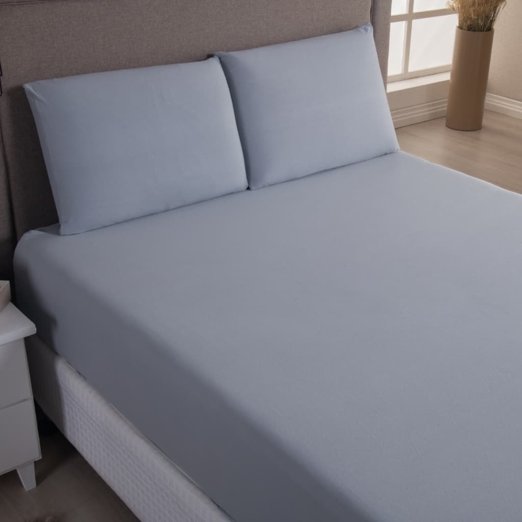 Lençol Cama Solteiro Malha 100% Algodão Fio Penteado c/ Elástico 2 Peças