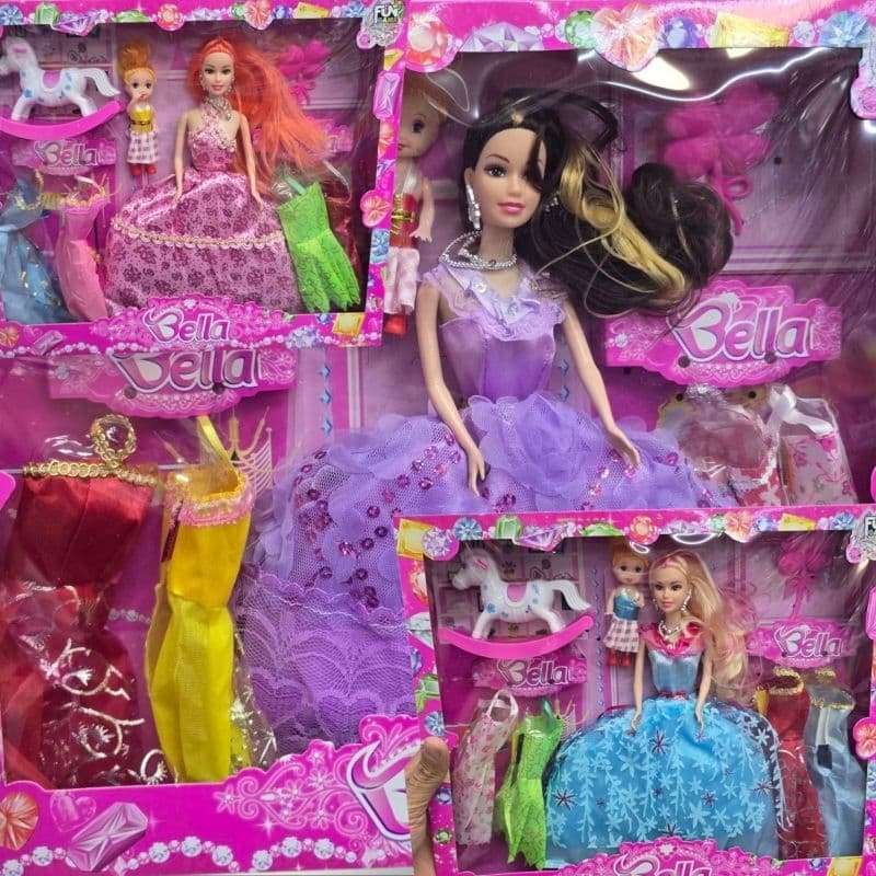 kit Infantil Boneca Bella Mãe e Filha