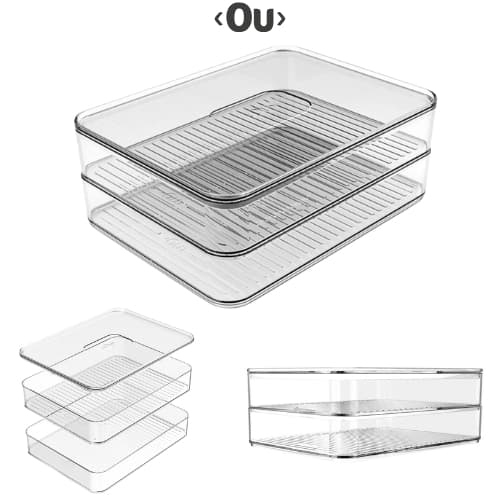 Porta Frios Duplo Organizador Linha Clear Fresh Ou
