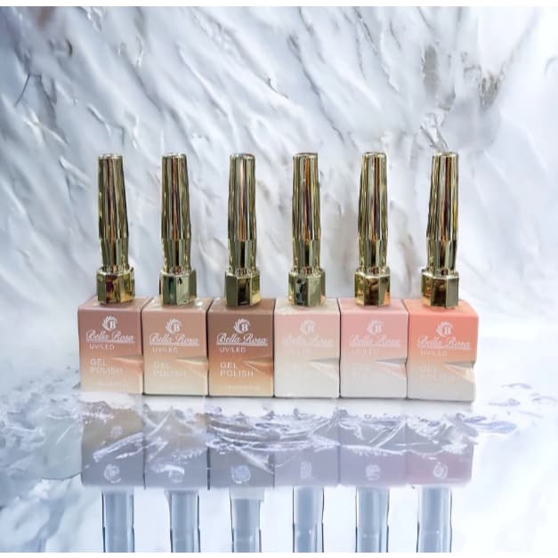 Kit 6 Esmaltes em Gel Polish Bella Rosa - Coleção Led Uv