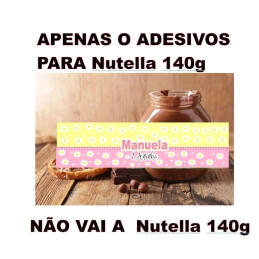 margarida flor Adesivo Nutella 140g Personalizado | Todos os Temas festa aniversario kits