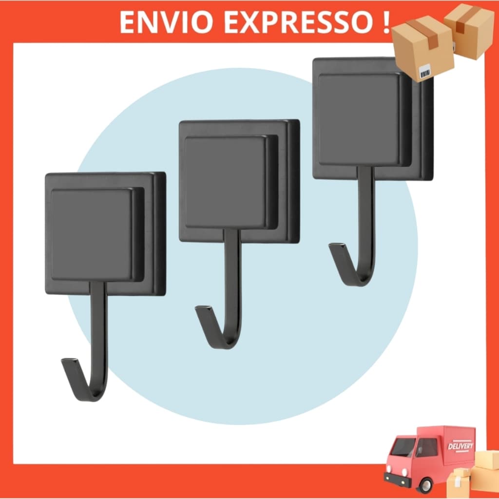 Kit 3 Porta Toalha De Banho Gancho Com Fita Dupla Face 3m Arthi Promoção