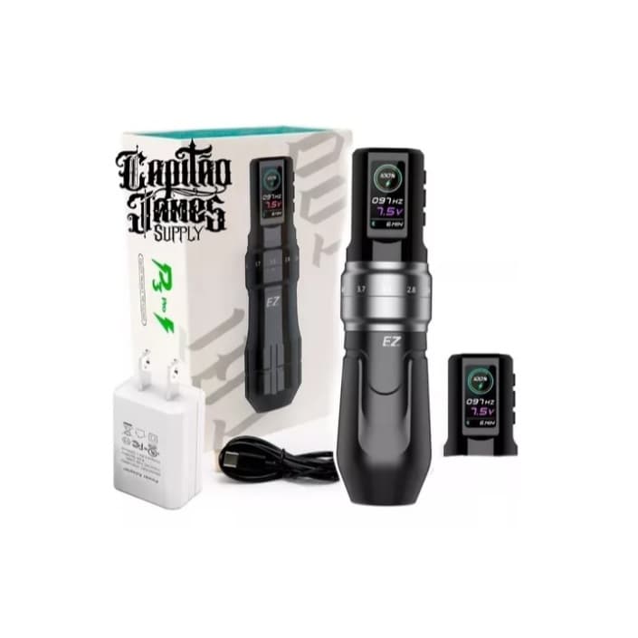 Máquina De Tatuagem Pen Ez P3 Pro 2 Baterias