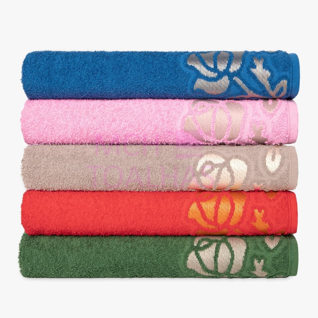 Kit 5 Toalhas De Banho Gigante Luxo Absorção Monique  75cm X 150cm - Loja Mch Toalhas