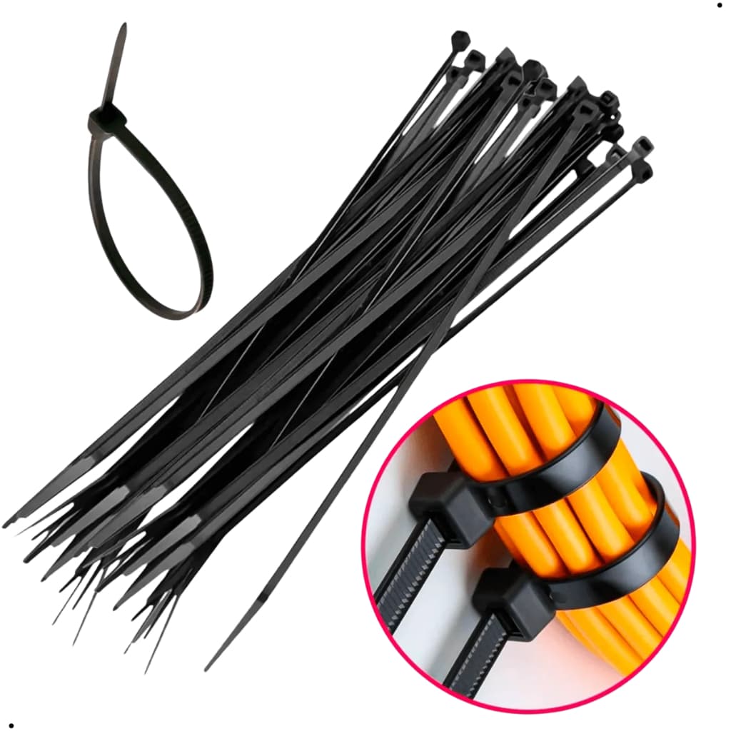 Kit 1000 Abraçadeiras de Nylon Cintas Plásticas Enforca Fita Presilha Reforçada 7,2x400 Lacre 40cm