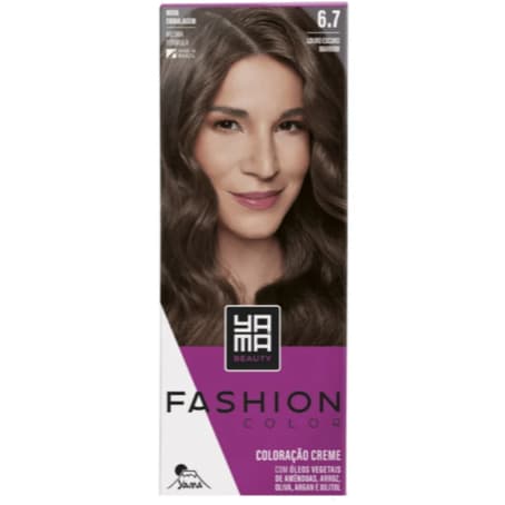 COLORAÇÃO YAMÁ FASHION COLOR LOURO ESCURO MARROM 6.7