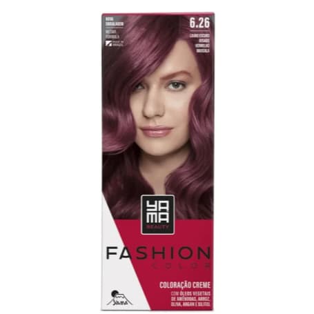 Coloração Yamá Fashion Color Louro Escuro Irisado Vermelho 6.26