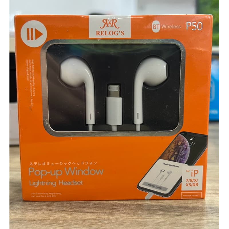 Fone De Ouvido Lighthing Pop-up Original RELOG'S para Iphone P50