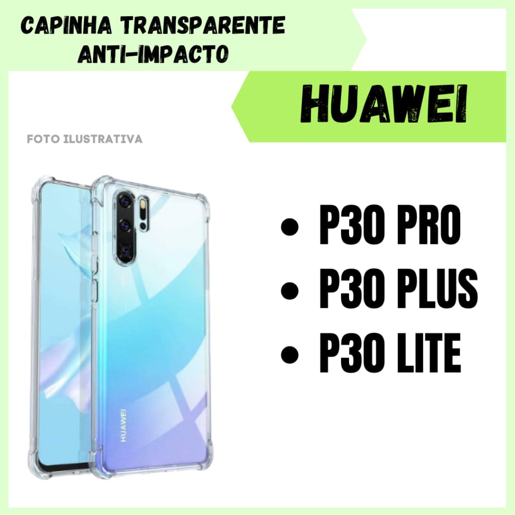 Capa Transparente Anti Impacto Huawei P30 Pro / P30 Plus / P30 Lite / Capinha Simples Para Celular CF09