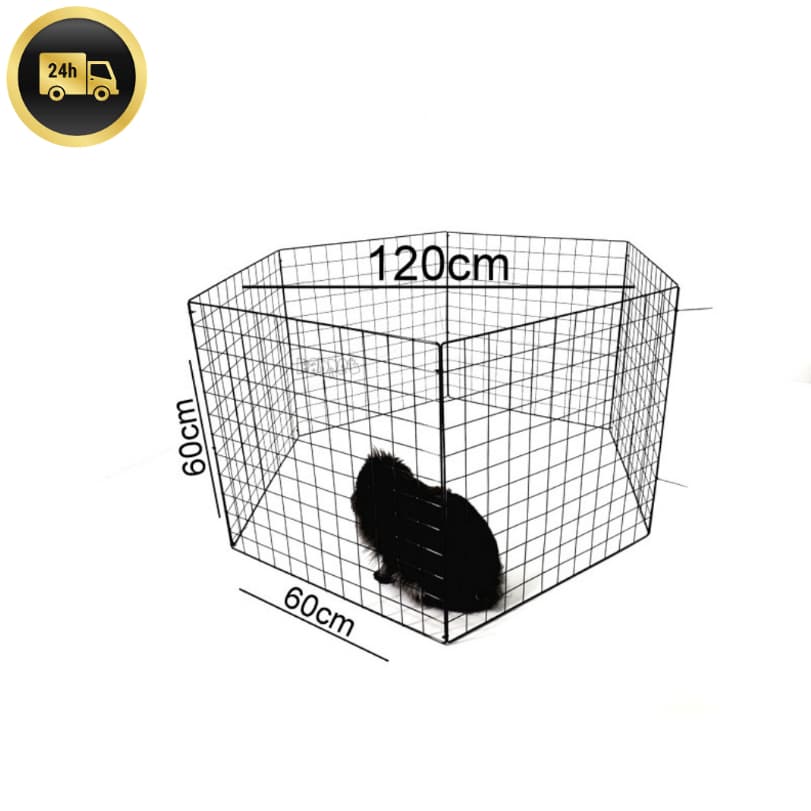 Cercado Modular Pet 6 Telas 60x60 | Espaço Seguro para Coelho, Porquinho da Índia e Roedores