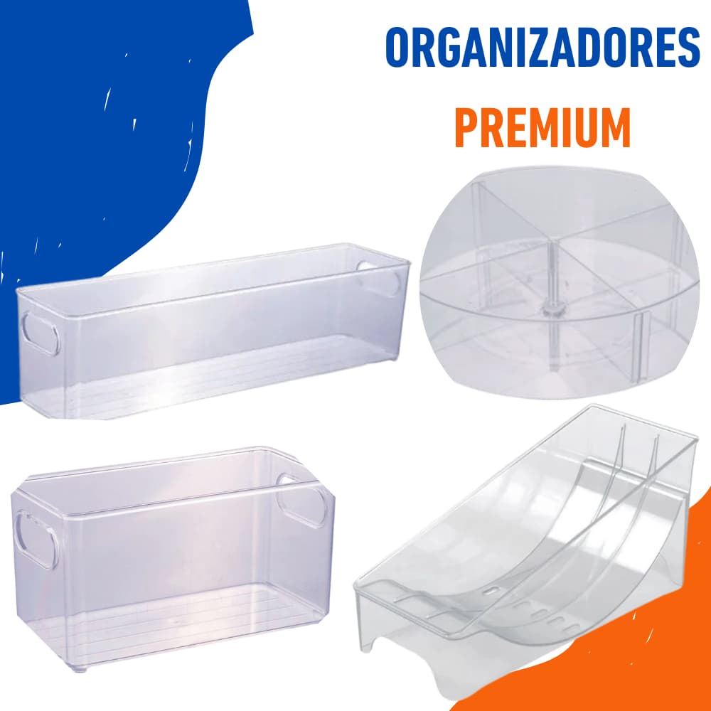 Organizador Geladeira Gaveta Maquiagem Bijouterias Joias Acrilico Resistente Modular Empilhável