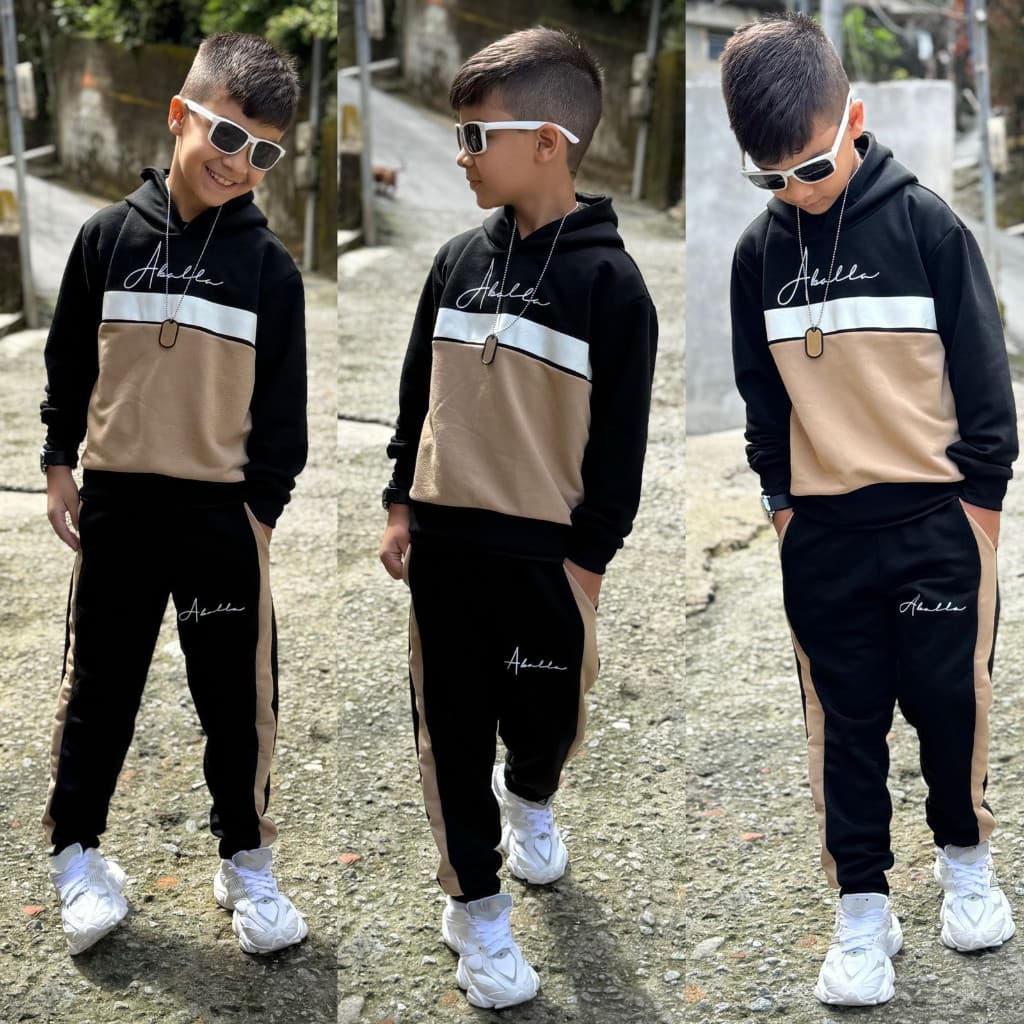 Conjunto de Frio Infantil Para Menino Calça e Casaco Juvenil Masculino