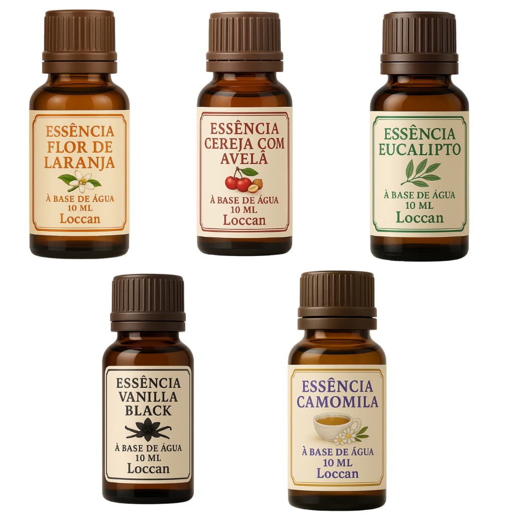 Essências para Difusor e Aromatizador Kit 5 Essências a Base de Agua 10ml a Pronta Entrega