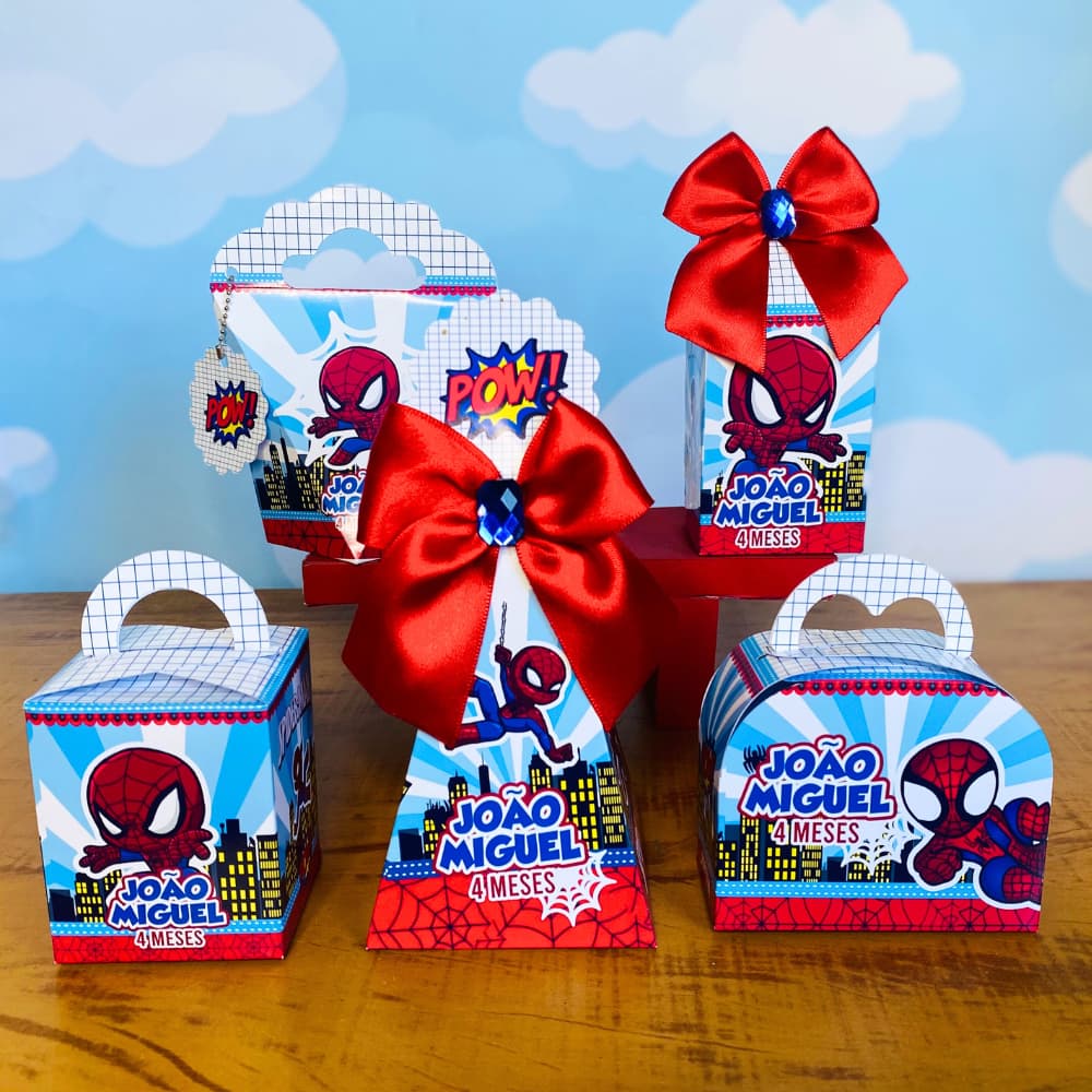 Kit Festa HOMEM ARANHA baby | Lembrancinhas | Festa infantil | já vai semi MONTADAS