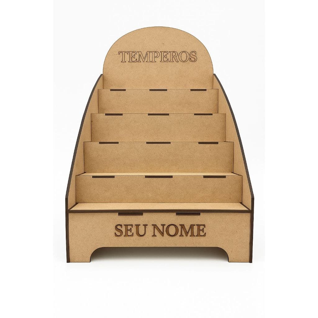 Suporte Organizador de Temperos Personalizado com Nome – Organização e Estilo na Cozinha