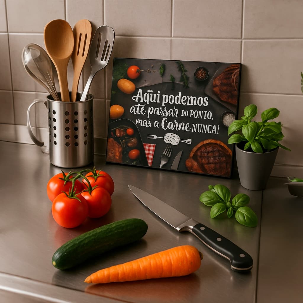 Tábua Taboa Tabua de Corte Vidro Para Carne Carnes Frios Frutas Risca Temperado Resistente 35x25cm