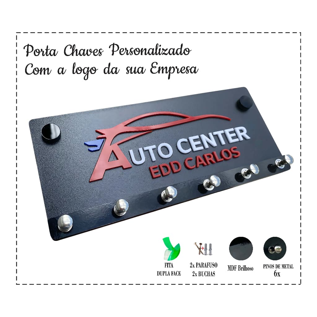 Porta Chaves Personalizado com a Logo da Sua Empressa