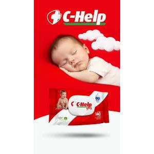 Lenços Umedecidos C-Help Baby Contém 140 Unidades