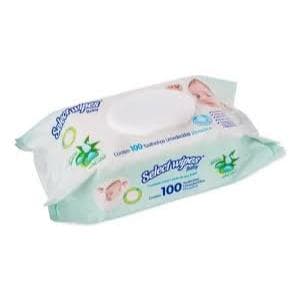 Lenços Umedecidos Select Wipes Baby Recém Nascido Contém 100 Unidades