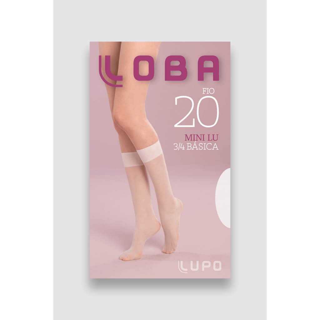 Kit C/3 Pares De Meias 3/4 Fio 20 Basica Loba 5510