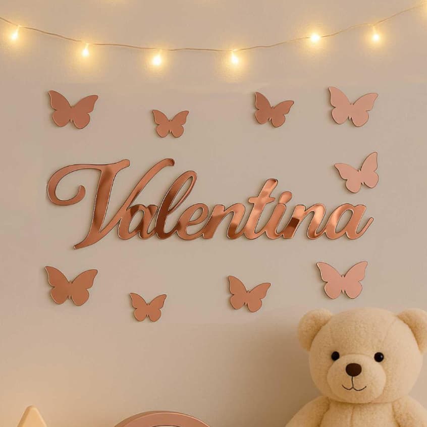 Nome 20cm decorativo acrílico porta, parede, quarto bebê - Maternidade, Aplique